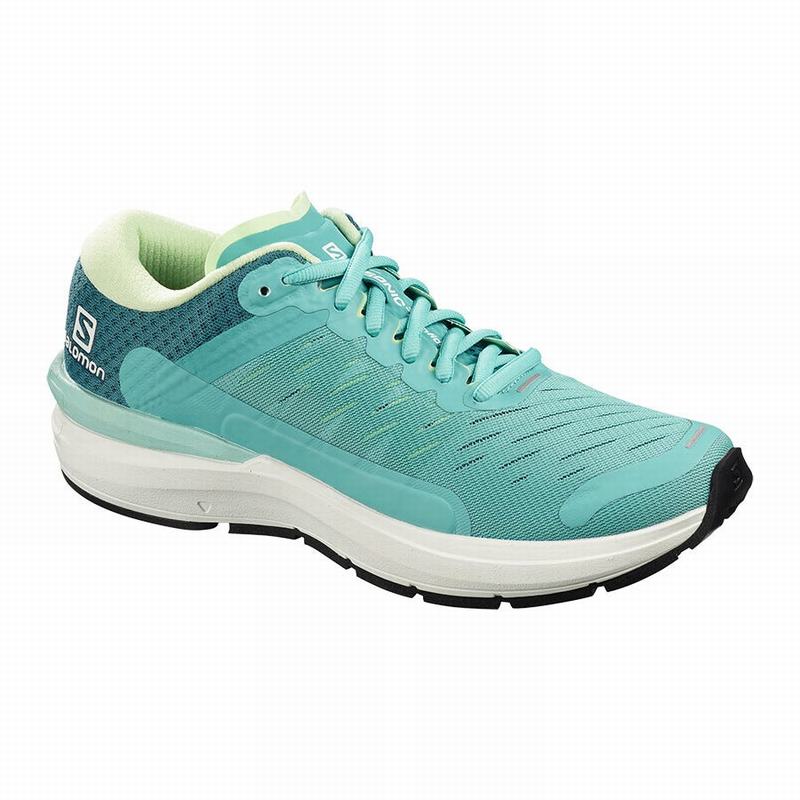 SALOMON SONIC 3 CONFIDENCE W Philippines - Women's Running Shoes - Turquoise/White | 403285-HNZ